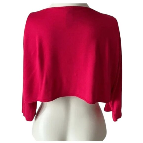 Olsen deep pink open-front cropped bolero top size 10 - Picture 3 of 5